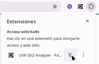 Cómo fijar UXR SEO Analyzer en Chrome